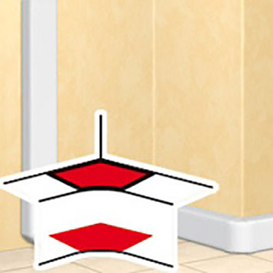 Legrand Dlp Channel Fitting Internal Corner Wall Channel 80x50mm 010602