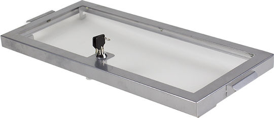 Pokeritems Tablett für Pokerchips Aluminium Gray 53x25cm 12 Positionen 1Stück
