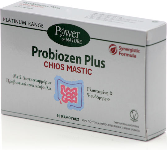 Power Of Nature Platinum Range Probiozen Plus Chios Mastic Probiotics 15 caps