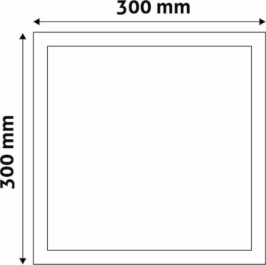 Avide ACSMNW-S-24W-ALU Square Outdoor LED Panel 24W with Natural White Light 4000K 30x30cm