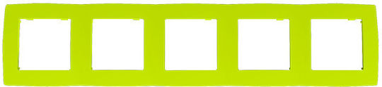 Aca Prime Switch Frame 5 Positions Vertical Installation in Green Color 1000119408