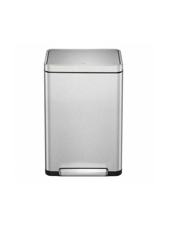 Eko Coș De Gunoi X-Cube VB 936845 Din Oțel Inoxidabil Cu Pedală Argintiu Mat 45lt
