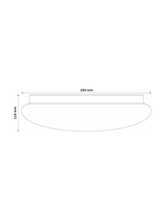Avide ACLO38WW-24W-HL-ST Πλαφονιέρα Οροφής 38εκ. Λευκή με Ενσωματωμένο LED