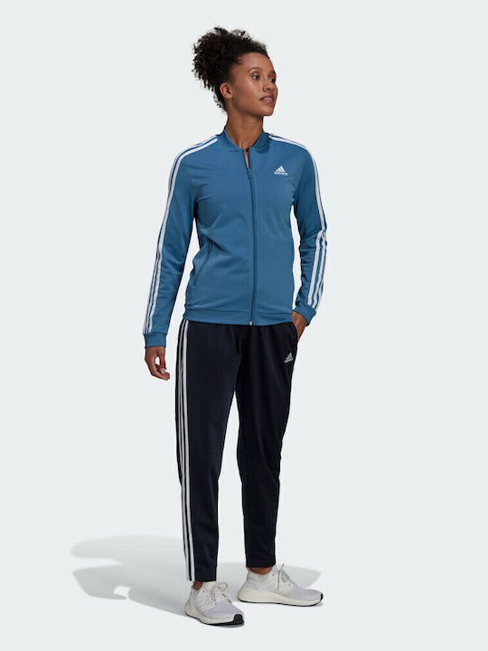 Essentials 3 Stripes Σετ Φόρμας Μπλε
