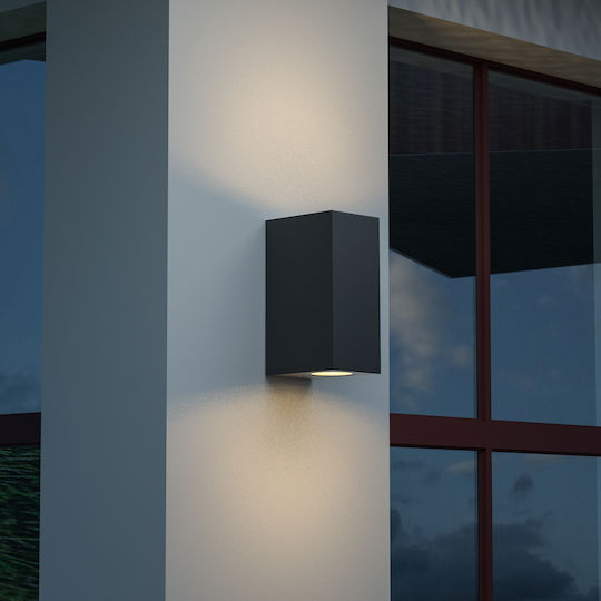 Inlight Wall-Mounted Outdoor Spot Light GU10 IP54 Double Beam 9x7x14.7εκ.