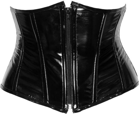 Black Level Vinyl Waist Cincher Negru
