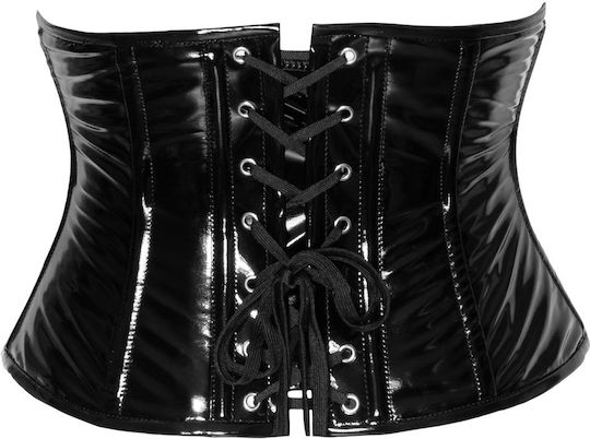 Black Level Vinyl Waist Cincher Negru