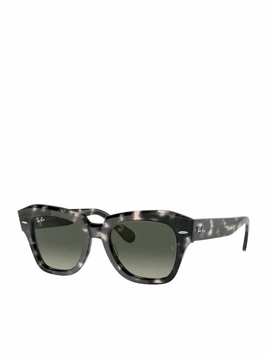 Ray Ban State Street Women's Sunglasses with Brown Tartaruga Plastic Frame and Black Gradient Lens RB2186 133371