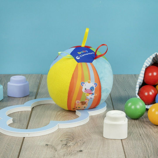 Baby Clementoni Μπάλα Animal Friends Music Ball από Ύφασμα με Ήχους για 3+ Μηνών