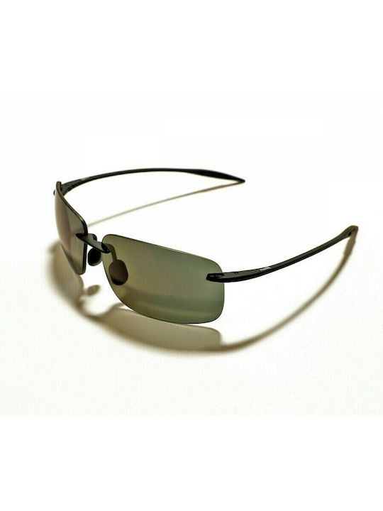 Mohiti In Motion Men's Sunglasses with Black Metal Frame and Black Polarized Lens TR165 BKG