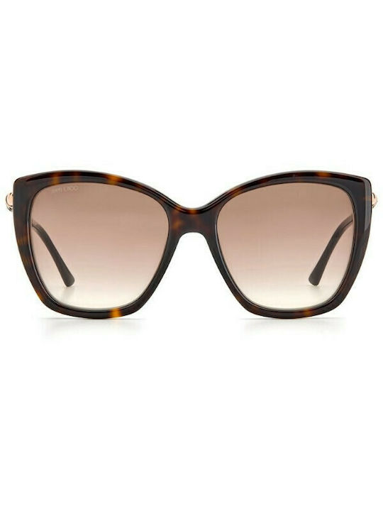 Jimmy Choo Rose/S Women's Sunglasses with Brown Tartaruga Frame and Pink Gradient Lens