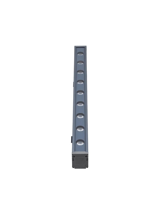 GloboStar Außenstehlampe LED Wall Washer 9W mit Kaltweißem Licht IP65 Grau