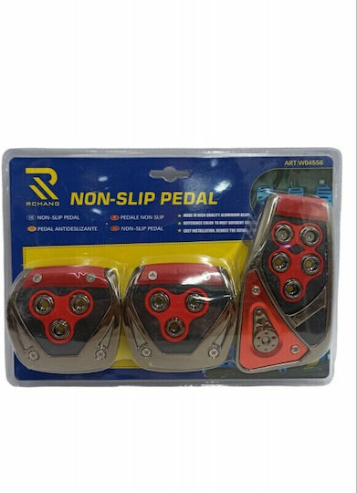 Car Pedal Set Non Slip Universal Black 3pcs