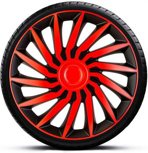 Autostyle Σετ Τάσια Αυτοκινήτου Kendo 4τμχ 14" Μαύρο/Κόκκινο