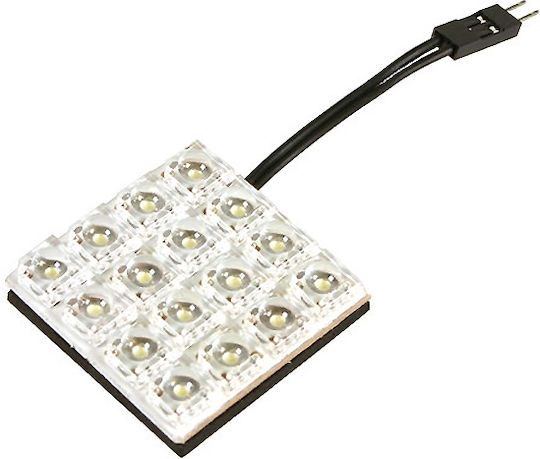 Autoline Lamps Car Ceiling Lamp 35x35mm LED Blue 12V 1pcs