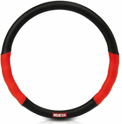 Sparco Car Steering Wheel Cover with Diameter 36-38cm Synthetic Red