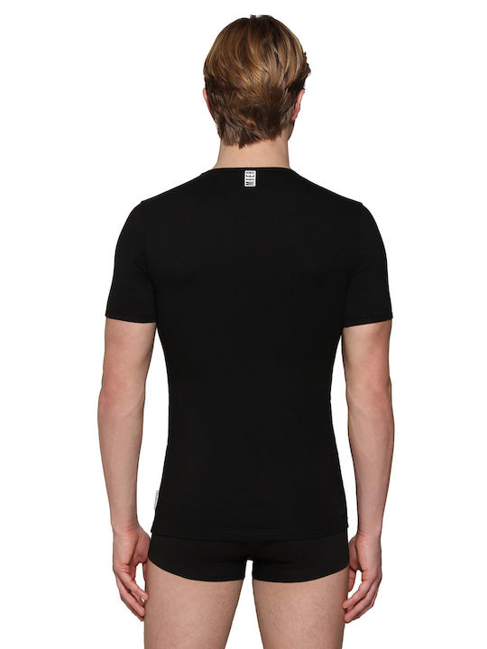 BIKKENBERGS 2Pack T-Shirt Crew Neck BBK1UTS01BI Black (Black)