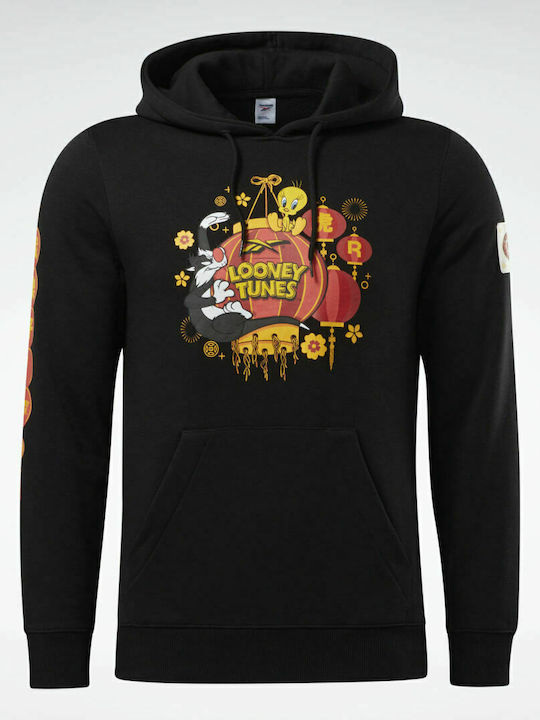 Looney Tunes Суитшърт с Качулка Черен