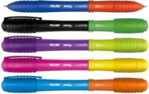 Milan Sway Combi Duo 176582950 Pen Ballpoint 1mm Purple - Lahani (Μiscellaneous Colours)