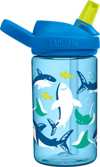 Camelbak Eddy+ Детска Бутилка за Вода Пластмасова със Сламка Светлосин 400мл