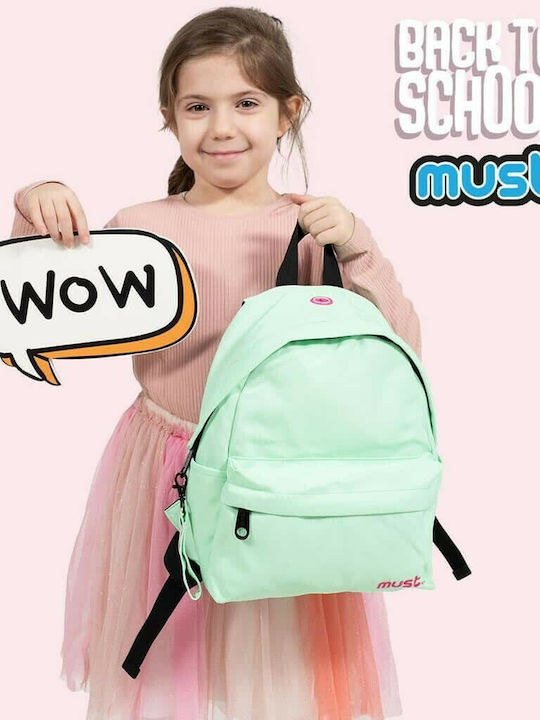 Must Monochrome Mini School Bag Backpack Kindergarten in Green color