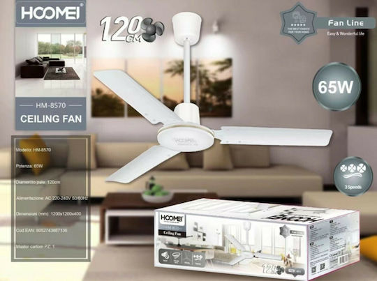 Hoomei Ventilator De Tavan 120cm Argintiu