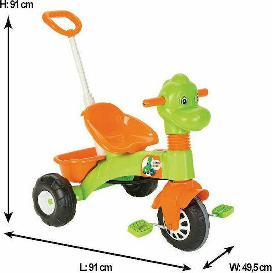 Pilsan Tricicletă pentru copii Dino cu Spațiu de Depozitare pentru 12+ luni Portocaliu