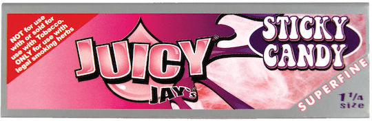 Juicy Jays Superfine Sticky Candy Χαρτάκια Στριφτού Τσιγάρου 1+1/4 Αρωματικά 32 φύλλα 1τμχ