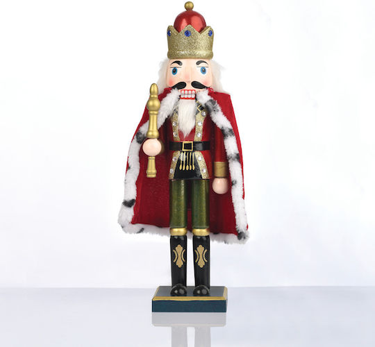 Aca Wooden Christmas Nutcracker 35cm Multicolour