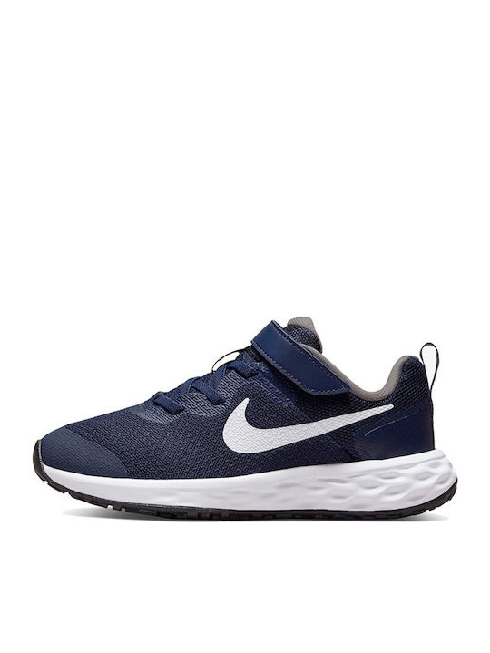Revolution Revolution Kids Sports Shoes Running with Hoop & Loop Closure Midnight Navy / Flat Pewter / White