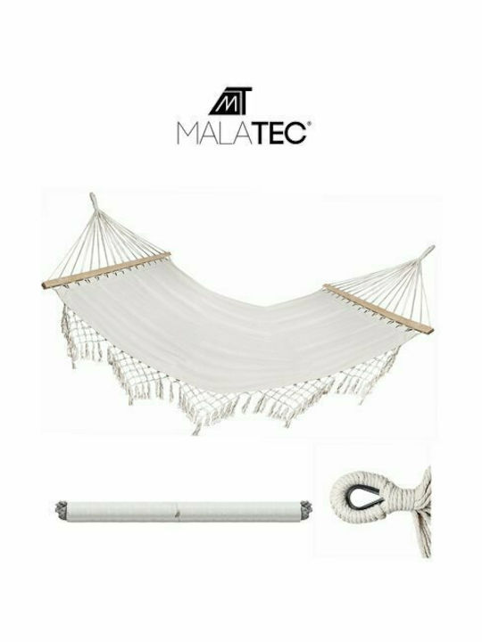 Malatec Hamac Dublu Material Textil Alb 200x150cm