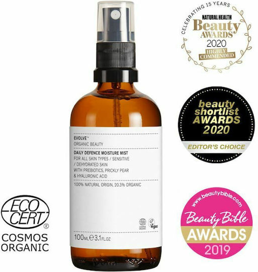 Evolve Beauty Spray De Față Daily Defence Toner Pentru Față Cu Acid Hialuronic 100ml