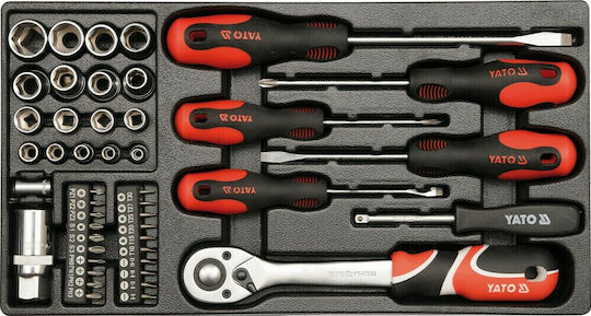 Yato Werkzeugkoffer mit 80 Werkzeugen