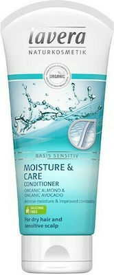 Lavera Basis Sensitiv Organic Almond Milk & Avocado Moisture & Care Conditioner Silicone Free 200ml