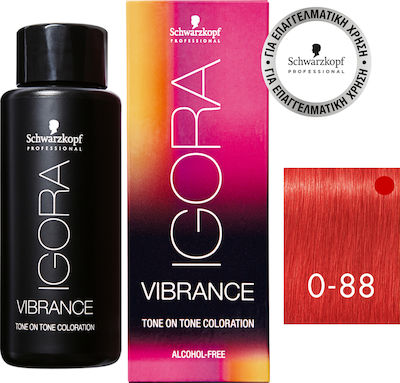 Schwarzkopf Igora Vibrance Vopsea Temporară 0-88 roșu aprins Mixton 60ml