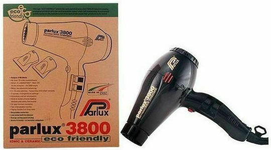 Parlux 3800 Ionic Επαγγελματικό Πιστολάκι Μαλλιών 2100W Black