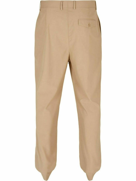 Urban Classics Men's Trousers Chino in Straight Line Beige