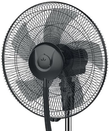 Primo PRMF-80413 Ανεμιστήρας Υδρονέφωσης 100W Διαμέτρου 40cm με Τηλεχειριστήριο Μαύρος