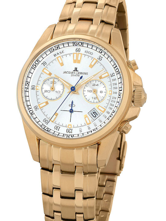 Jacques Lemans Liverpool Watch Battery with Metal Bracelet Jacques Lemans Liverpool Watch Battery with Metal Bracelet
