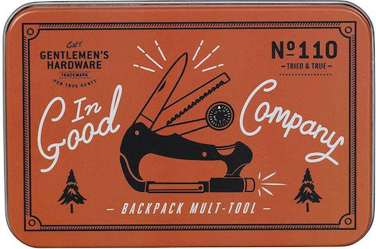 Gentlemen's Hardware No 110 Πολυεργαλείο Μπρελόκ 4 εργαλείων Μαύρο