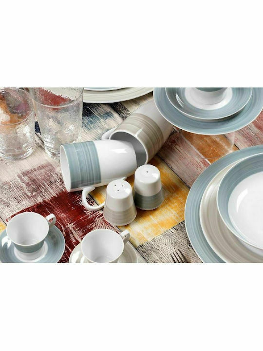 Cryspo Trio Pinelies Porcelain Dinnerware Set Beige 20pcs