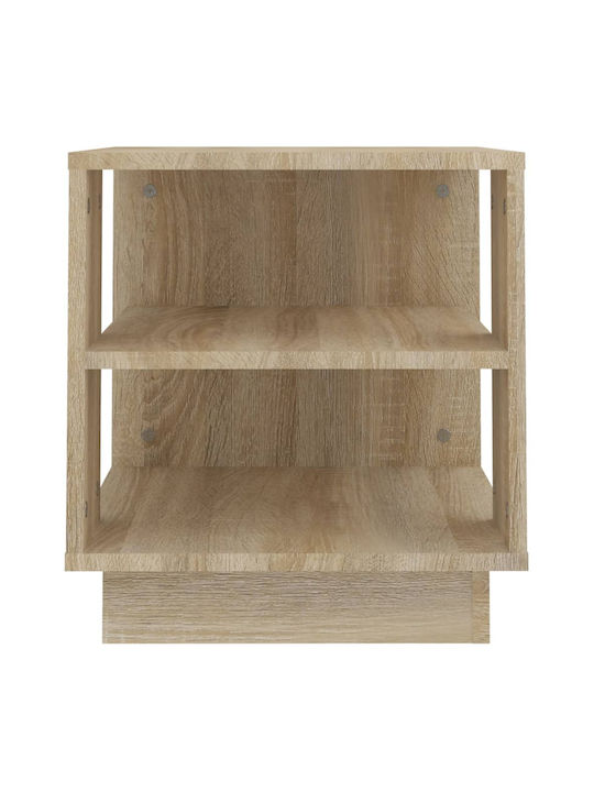 Quadratischer Beistelltisch aus Holz Beige M40xL40xH43cm