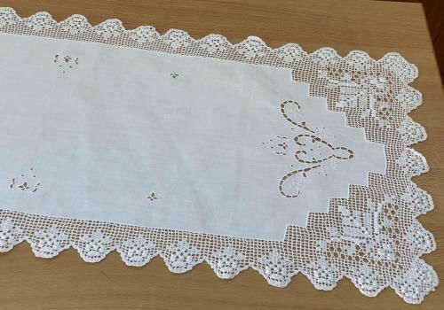 Linea Home Checkered Knitted Set 4pcs 3070 White 85x85cm