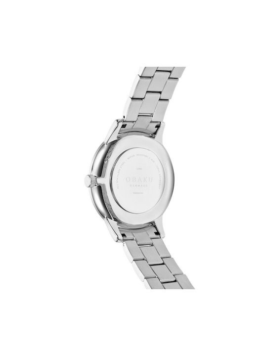 Obaku Uhr mit Silber Metallarmband