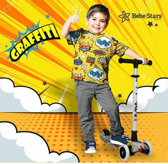 Bebe Stars Παιδικό Πατίνι X-Ride Τρίτροχο για 3+ Ετών Πολύχρωμο