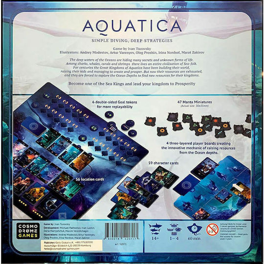 Настолна игра Aquatica за 1-4 играчи 12+ години (EN) Arcane Wonders