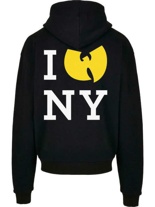 Sweatshirt with Hood Black Velvet-Black Metal