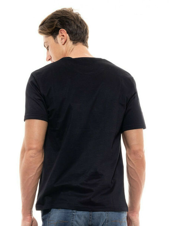 Biston Herren T-Shirt Kurzarm Schwarz