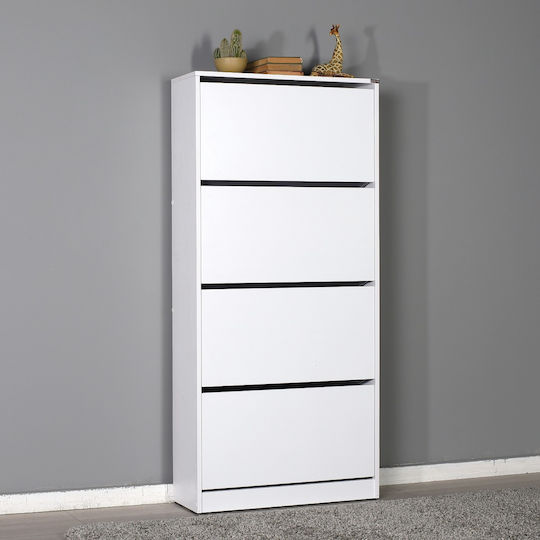 Ξύλινη Flat Duo με 4 Ράφια Λευκή 73x26x157cm 14400027 Ξύλινη Flat Duo με 4 Ράφια Λευκή 73x26x157cm 14400027