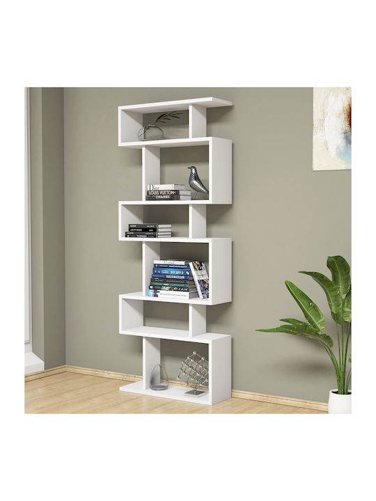 Bookcase Blok White 60x20x156cm